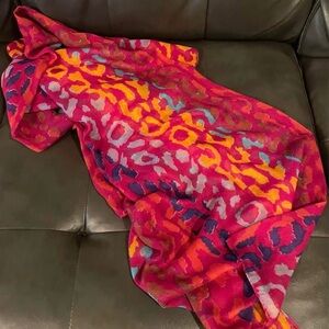 Vibrant Multicolor Animal Print Scarf